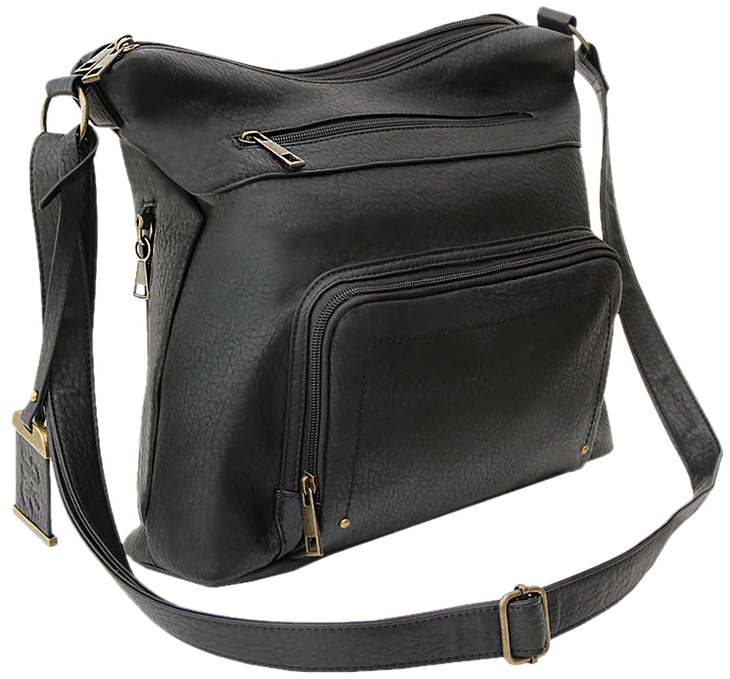 Bulldog Cases Cross Body Style Concealed Carry Bag with Holster, Polyurethane, Black BDP-081