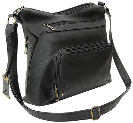 Bulldog Cases Cross Body Style Concealed Carry Bag with Holster, Polyurethane, Black BDP-081