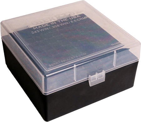 Berry's 25338 Model 009 Ammo Box Clear/Black Polypropylene 100rd