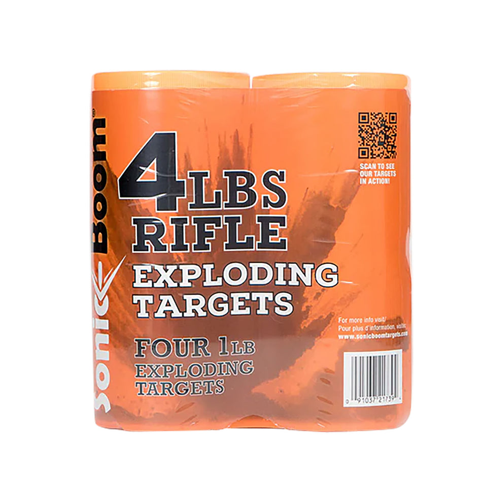 Sonic Boom SBT014P 1 lb Centerfire Rifle Exploding Target Non-Toxic 4 Pack