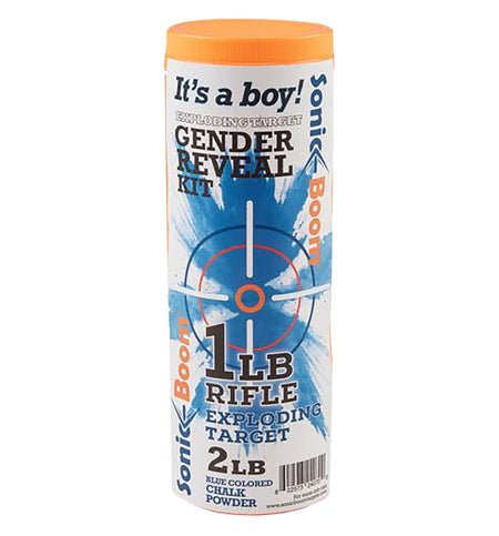 Sonic Boom SBTGRBOY Gender Reveal Rifle Target Kit 1 lb Boy Announcement