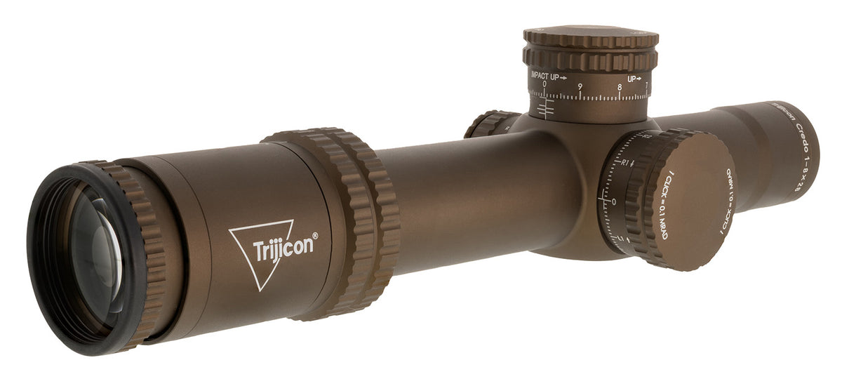 Trijicon 2900056 Credo Coyote Brown 1-8x28 FFP MRAD Segmented Circle Riflescope