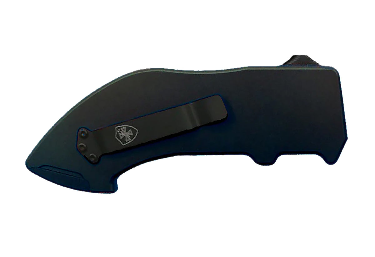 Templar Squire Utility OTF Razor Black Anodized 5.38" Aluminum Handle with Extra Razor Storage