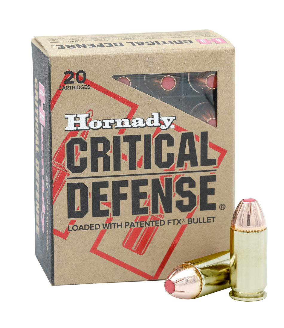 Hornady .45 ACP/Auto Critical Defense +P 185 grain Polymer Tip ammunition