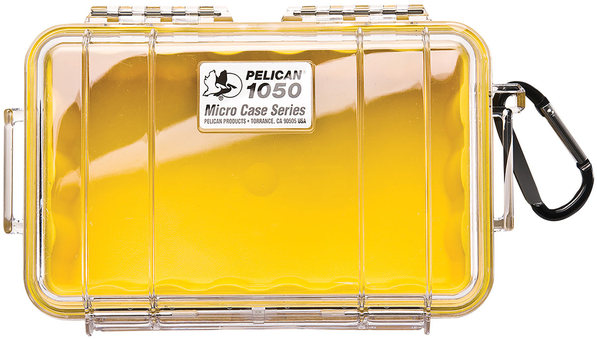 Pelican 1050027100 Yellow/Clear Micro Protective Case 7.99" Polycarbonate