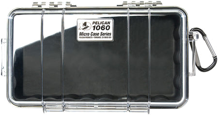 Pelican 1060025100 Crushproof Dustproof Micro Case Black/Clear Polycarbonate