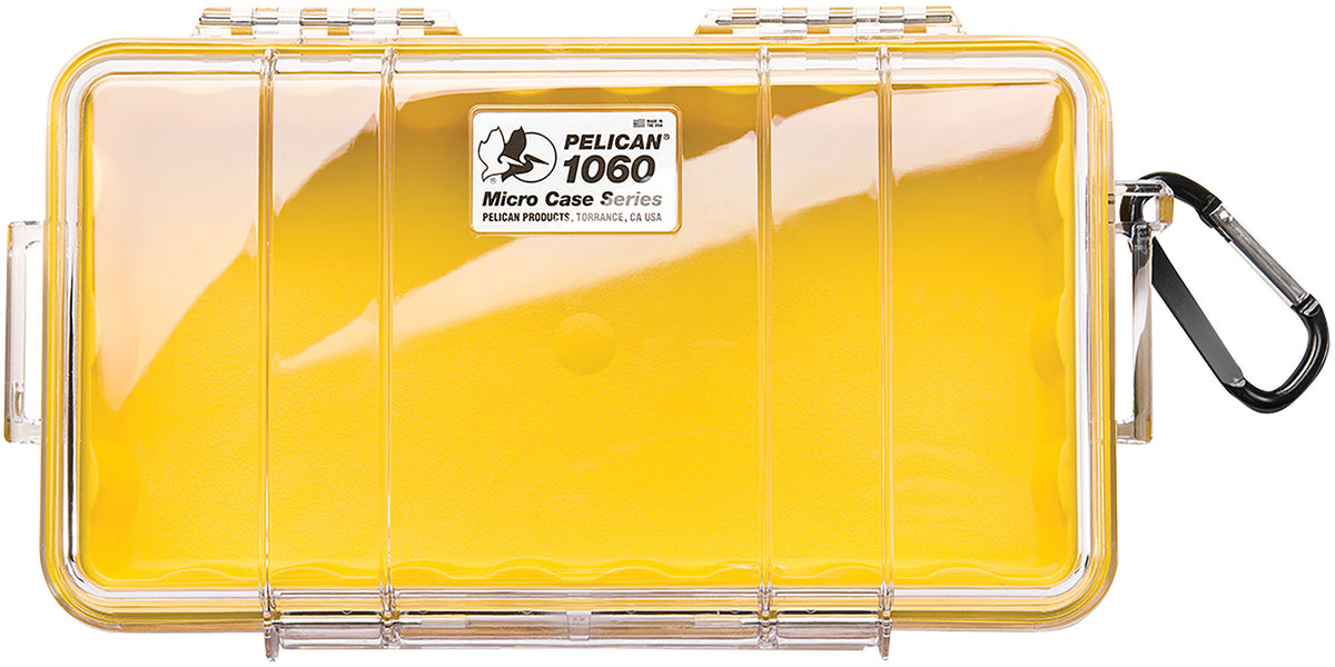 Pelican 1060027100 Yellow/Clear Micro Protective Case 9.88" Polycarbonate