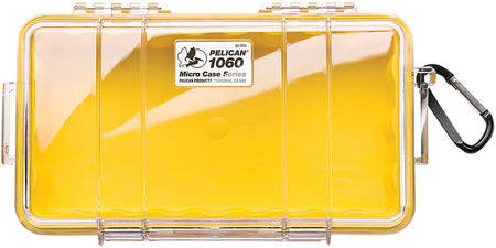 Pelican 1060027100 Yellow/Clear Micro Protective Case 9.88" Polycarbonate