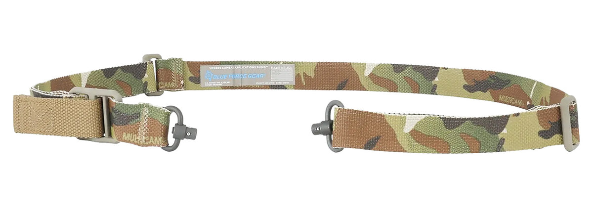 Blue Force Gear VCASPB125AAMC Vickers MultiCam Padded Push Button Cordura Sling 36"-62"