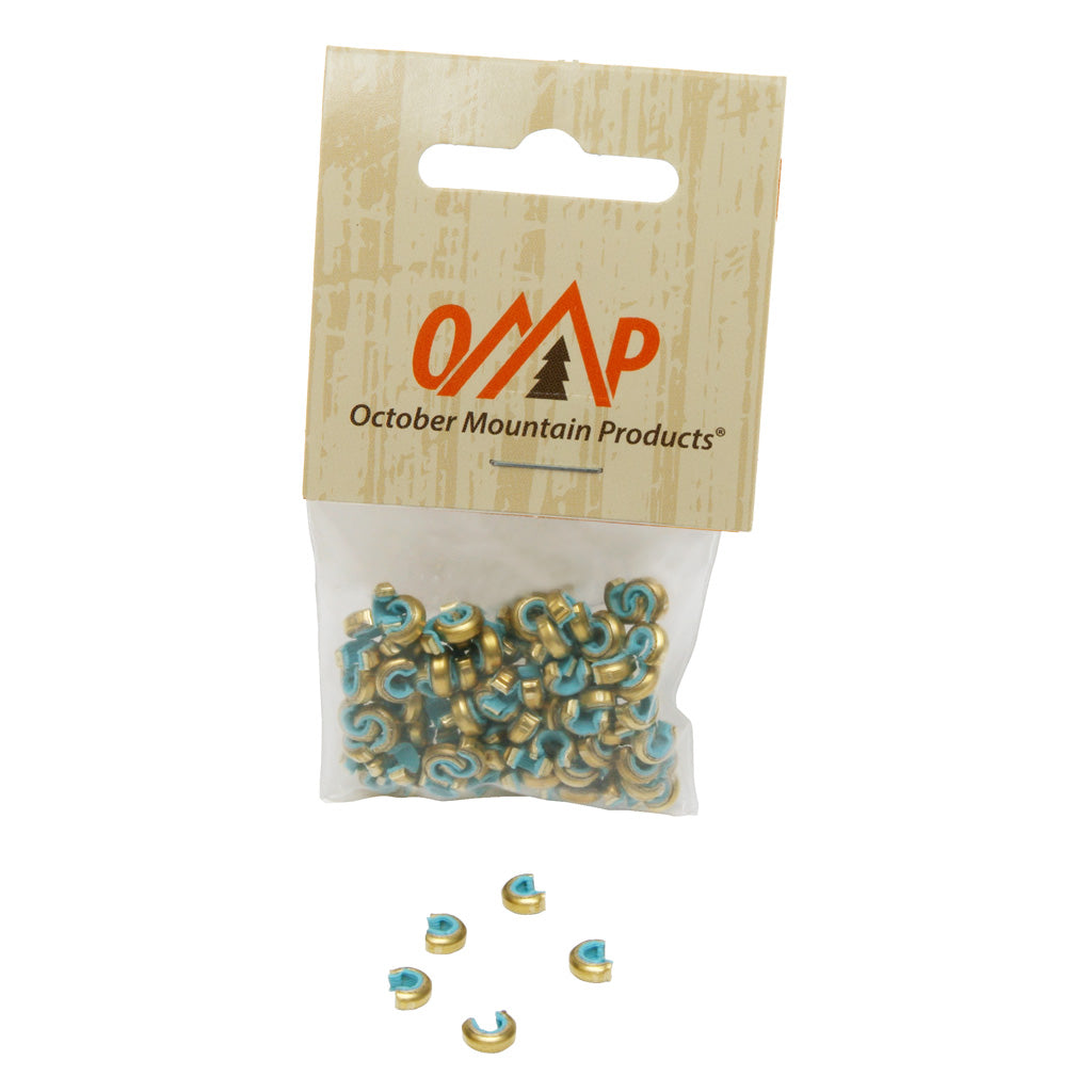 October Mountain Blue Brass Nock Sets 100-Pack