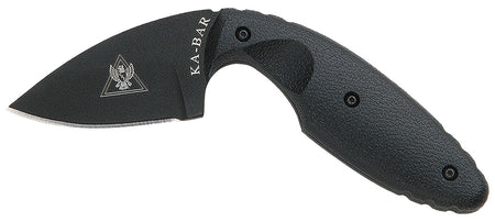 Ka-Bar 1480 TDI Law Enforcement Fixed Blade 2.31" Black AUS-8A Knife, Zytel Handle, Belt Clip Sheath Included
