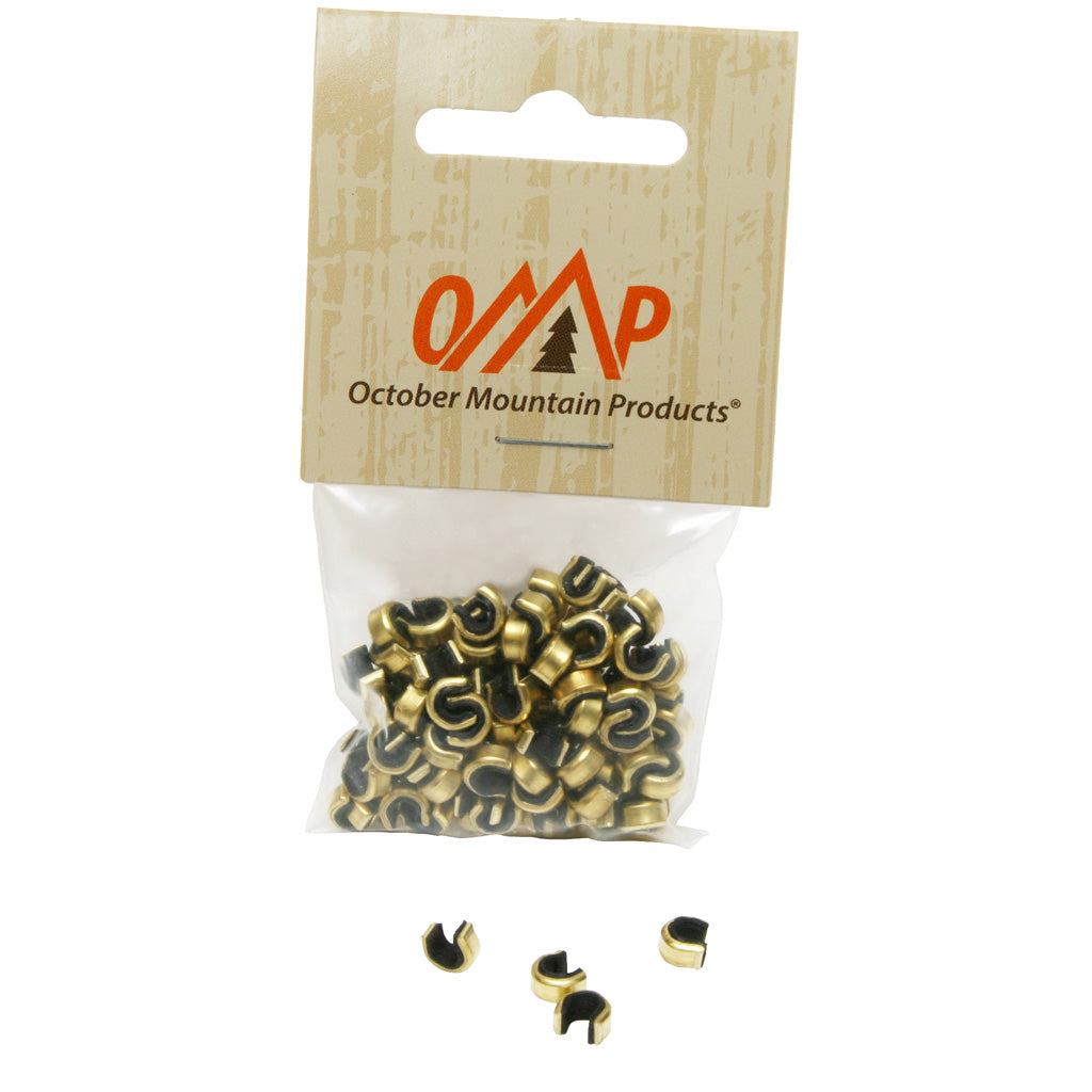 October Mountain Black Brass Hunter Nock Sets 100-Pack