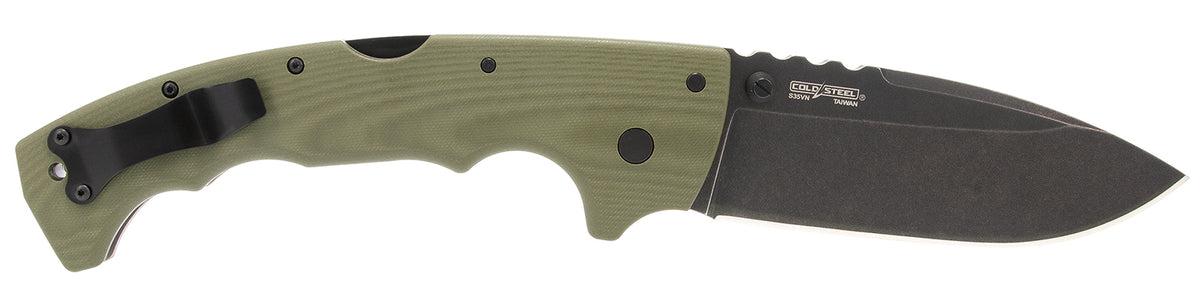 Cold Steel CSFL50MAX 5" Folding 5-Max Drop Point Plain Black Stonewashed S35VN Blade G10 Handle