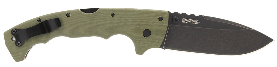 Cold Steel CSFL50MAX 5" Folding 5-Max Drop Point Plain Black Stonewashed S35VN Blade G10 Handle