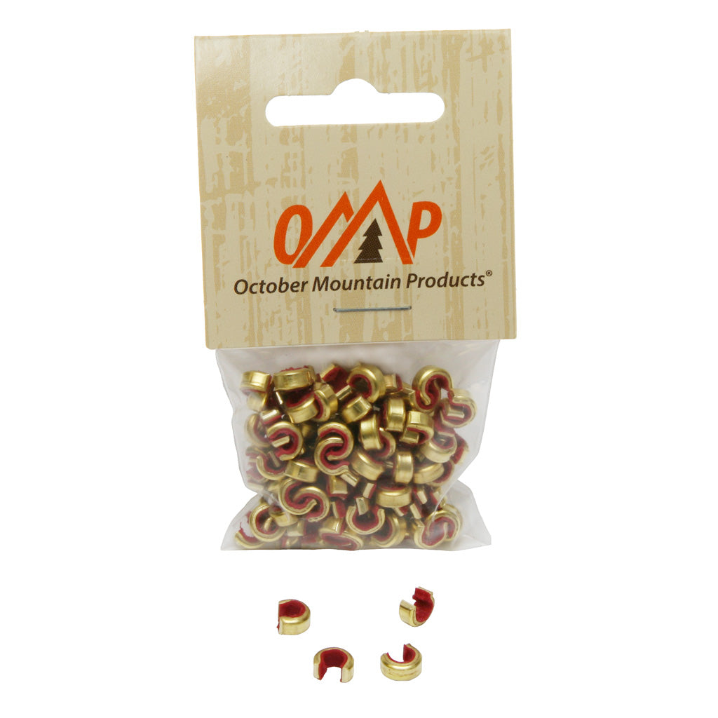 October Mountain Red XL Brass Nock Sets 100-Pack