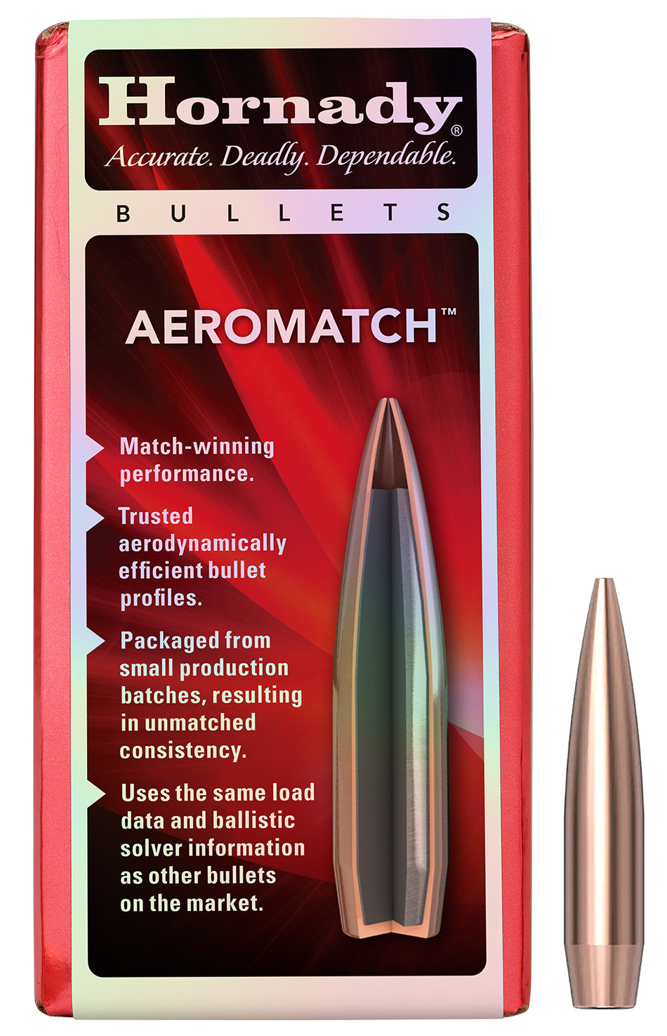 Hornady 26303 Aeromatch 6.5mm 140 Grain Bullets Box of 100