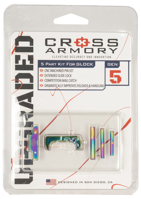Cross Armory Glock Gen5 Rainbow Anodized 3-Piece Upgrade Kit