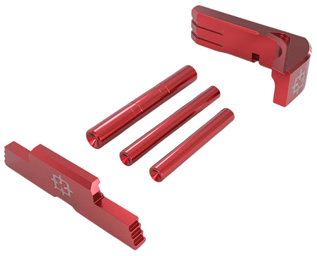 Cross Armory CRG43SOKRD Red Aluminum 3-Piece Parts Upgrade Kit Glock 43