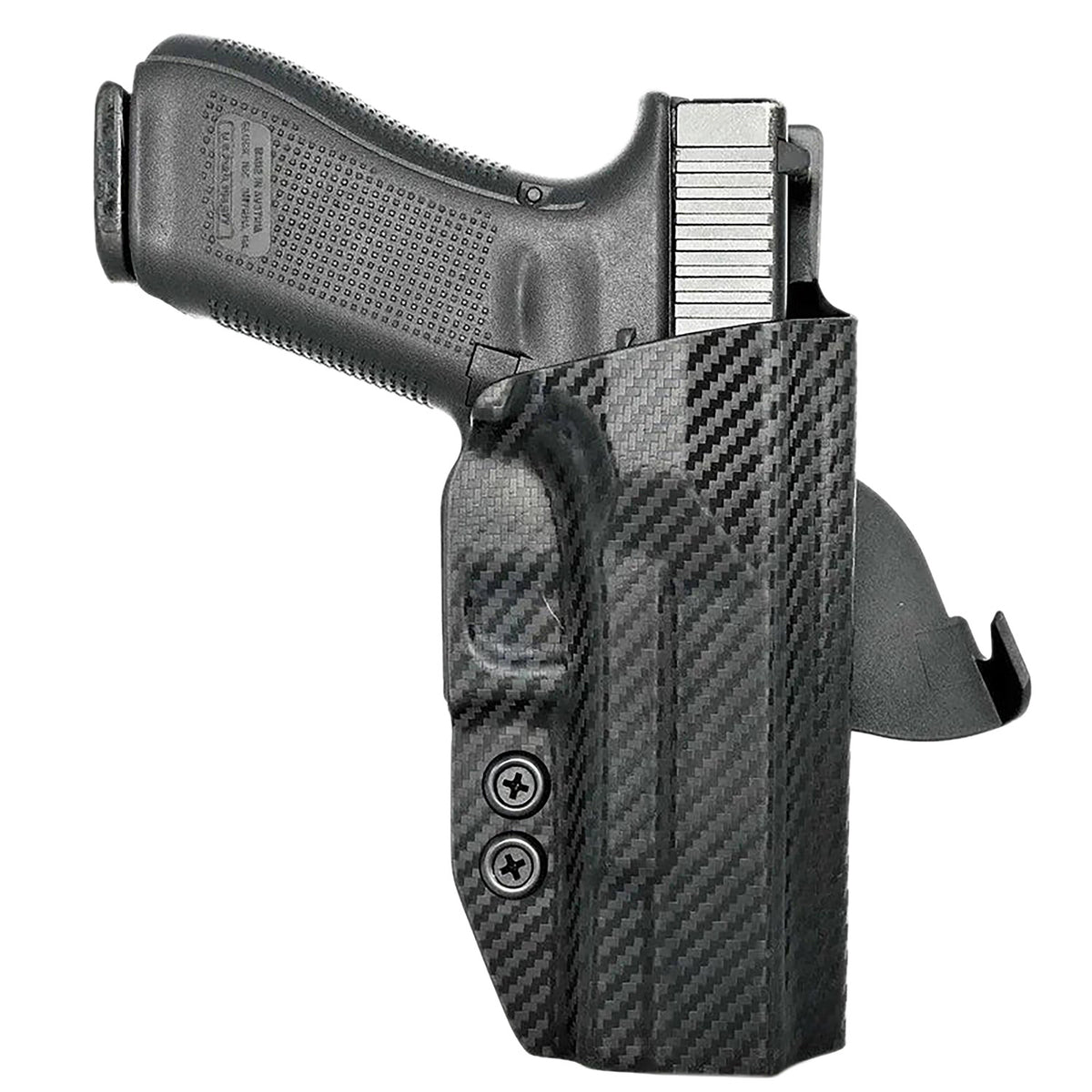 Rounded Gear Carbon Fiber OWB Paddle Holster for Glock 17 Right Hand