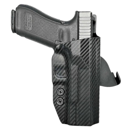 Rounded Gear Carbon Fiber OWB Paddle Holster for Glock 17 Right Hand