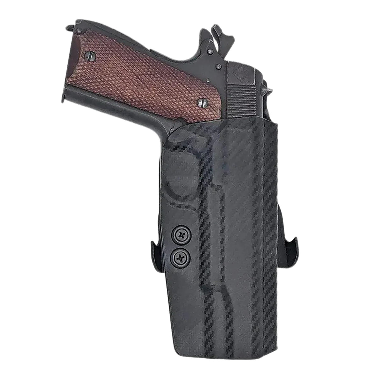 Rounded Gear Carbon Fiber OWB Paddle Holster for 1911 5-Inch Right Hand