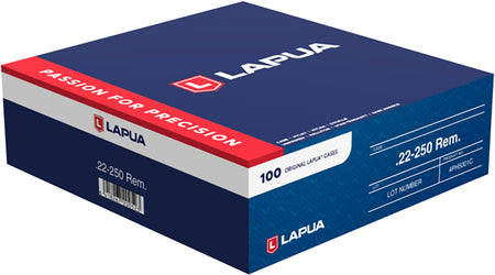Lapua 22-250 Remington Unprimed Rifle Brass Cases 100-Pack