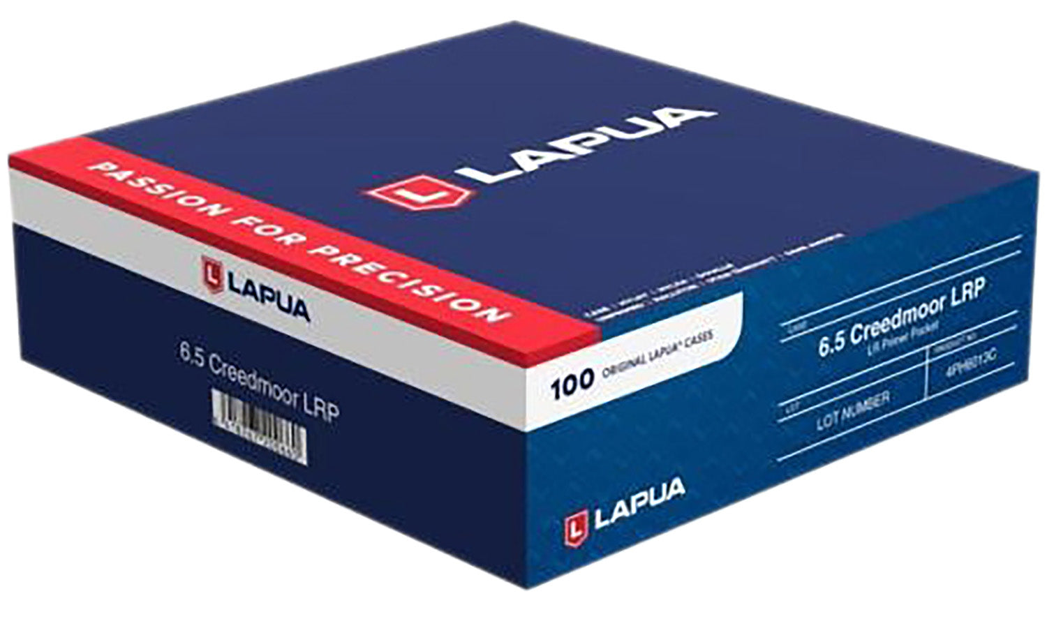 Lapua 6.5 Creedmoor Large Primer Unprimed Rifle Brass 100-Pack
