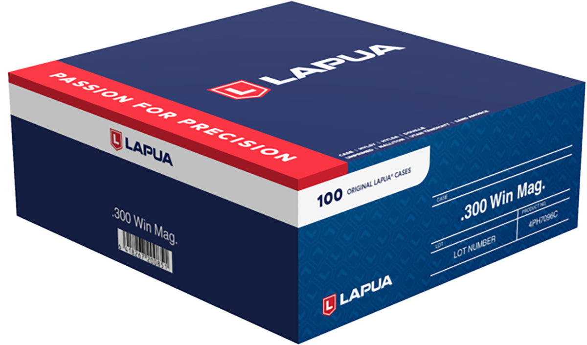 Lapua 4PH7096C 300 Win Mag Unprimed Rifle Brass Cases 100 Per Box