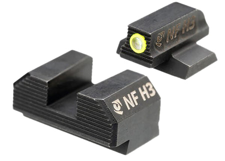 Night Fision Canik MC9 Optics Ready Stealth Night Sights CNK-030-163-193-YGZG Yellow Outline