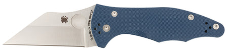 Spyderco C85GPCBL2 Yojimbo 2 3.20" Folding Wharncliffe Plain CPM SPY27 Stainless Blade, Cobalt Blue G10 Handle
