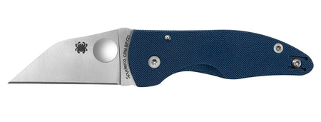 Spyderco C264GPCBL MicroJimbo 2.45" Folding Wharncliffe Plain CPM SPY27 Satin Blade, Cobalt Blue G10 Textured Handle