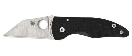 Spyderco C264CFP MicroJimbo 2.45" Folding Wharncliffe Plain CPM S90V Satin Blade, Black Carbon Fiber Textured Handle