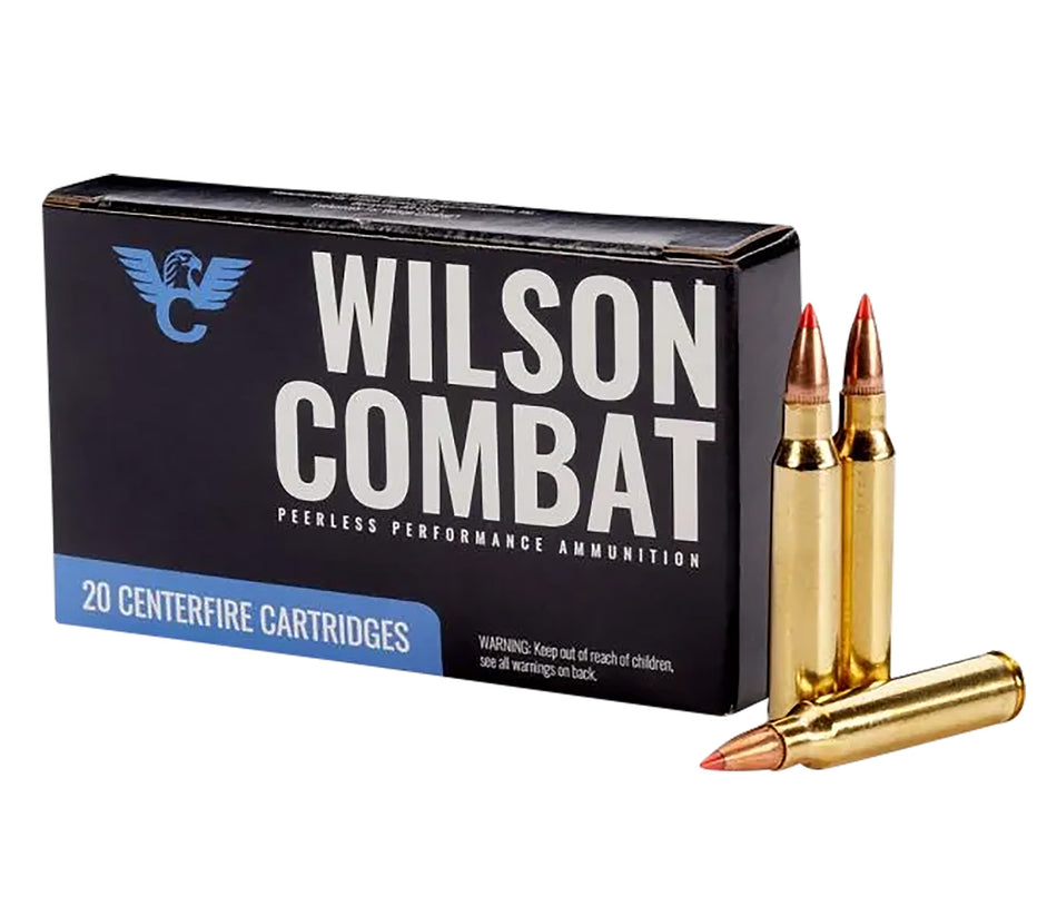 Wilson Combat .223 Remington Hornady V-MAX 60 grain Polymer Tipped Flat Based ammunition