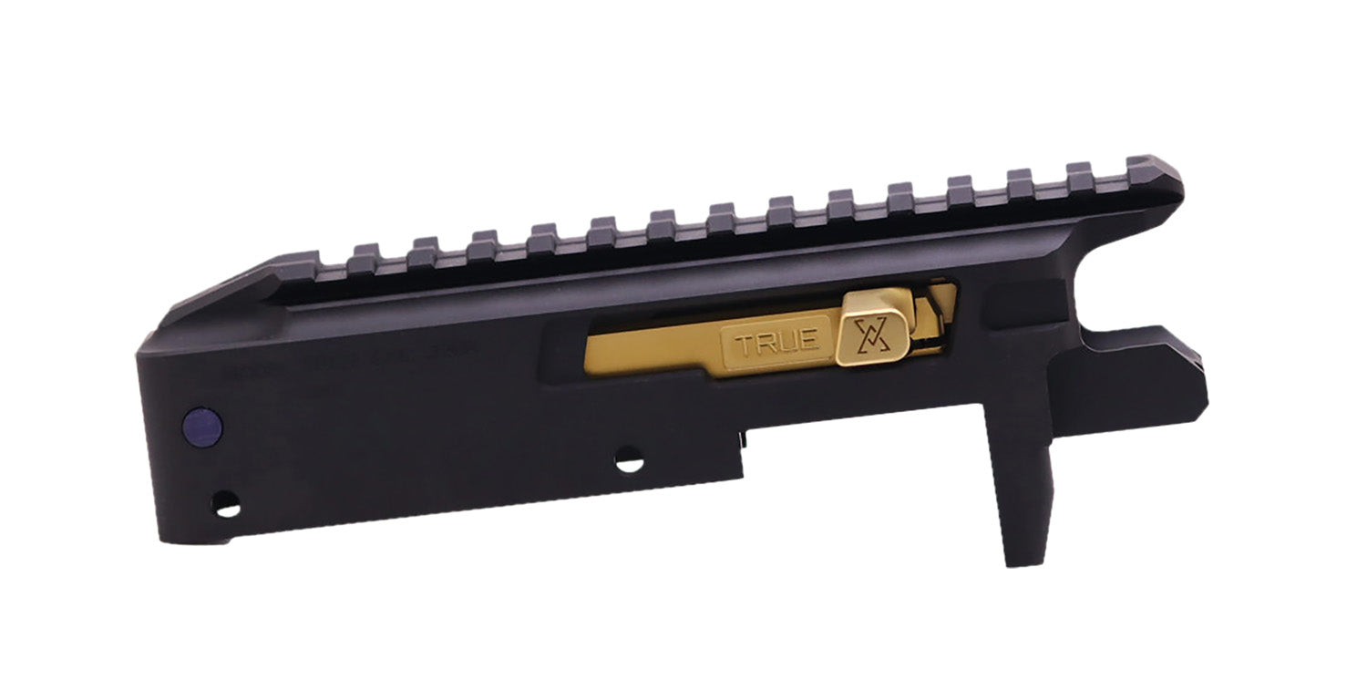 True Precision Inc TP/22 Black Anodized Aluminum Receiver Set with Gold Bolt