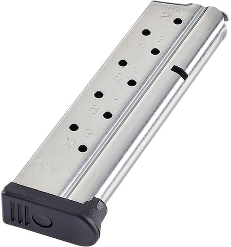CMC Products MRP9FS10 9mm 10rd Range Pro 1911 Full Size Magazine Stainless/Black Fluoropolymer