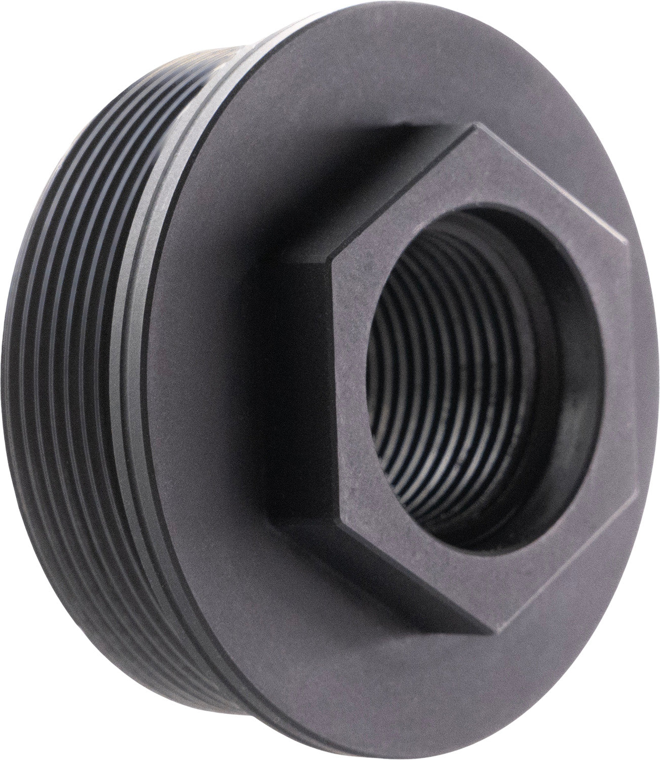 CMMG 11DB017 1/2"x28 Zeroed HUB Mount Black Stainless Steel Suppressor Adapter