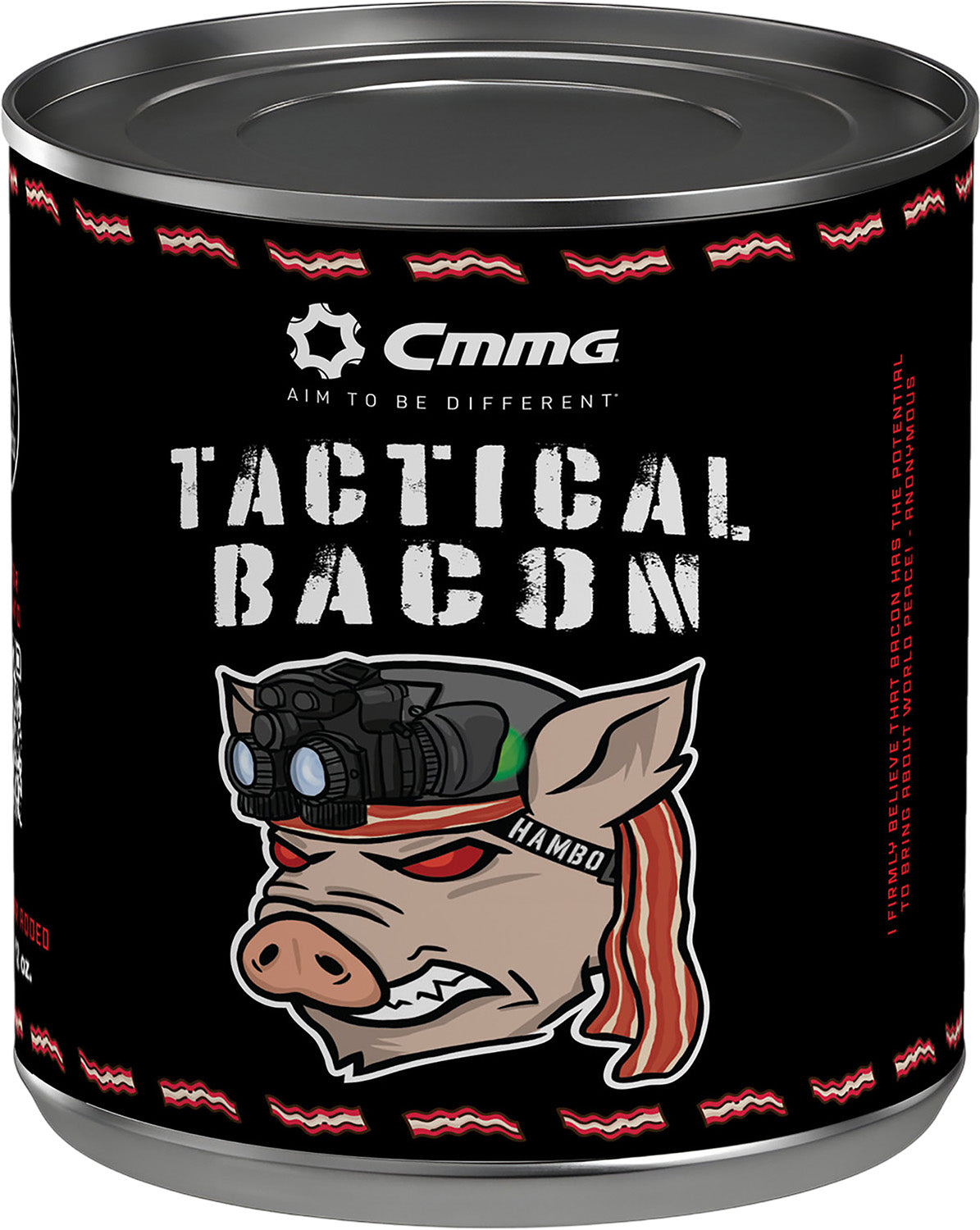 CMMG 1340189 Canned Tactical Bacon 12 oz Pre-Cooked 70-80 Slices