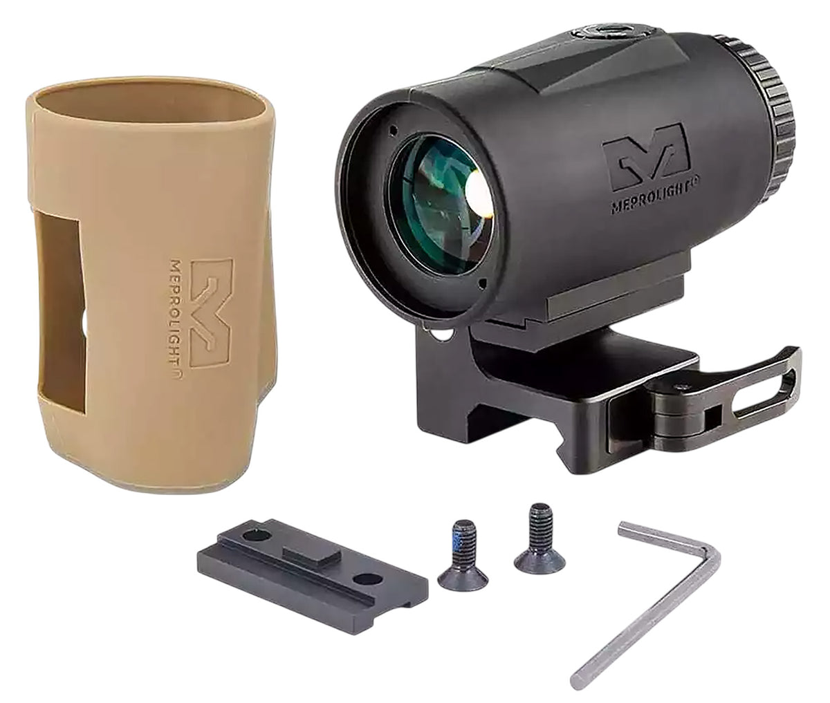 Meprolight 8016000200 MMX4 4x24mm Micro Magnifier, Black, Includes Side Flip Rail Mount