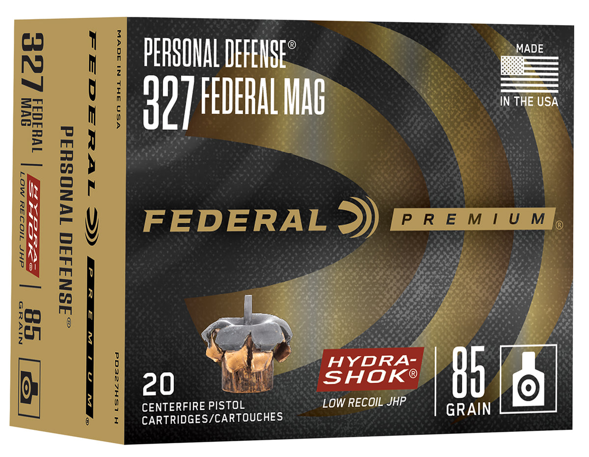 Federal .327 Federal Mag Hydra-Shok 85 grain Jacketed Hollow Point ammunition