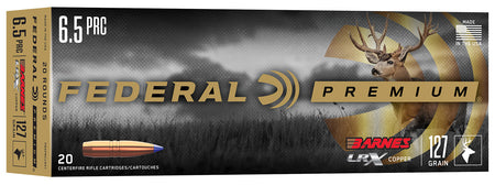 Federal P65PRCLRX1 Premium 6.5PRC 127gr Barnes LRX Lead Free 20 Per Box/10 Case
