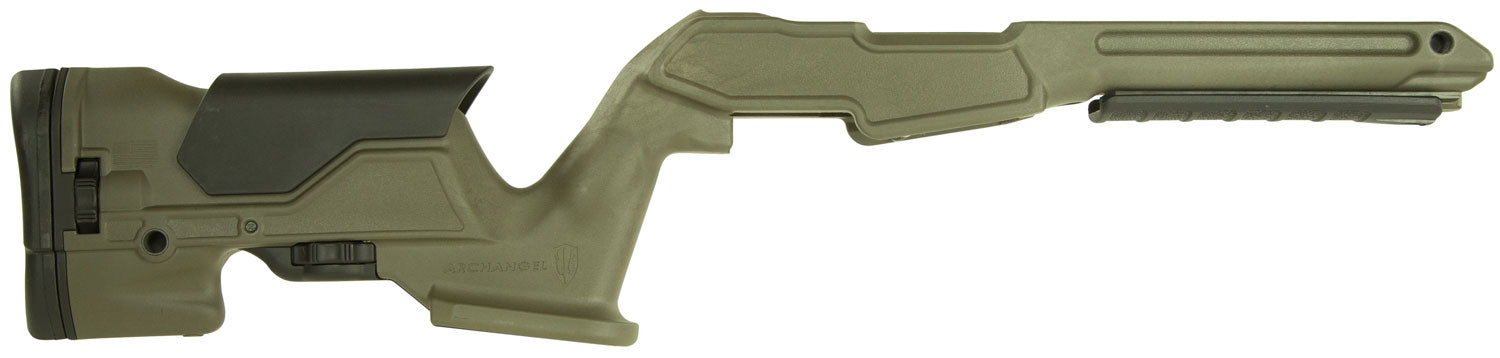 Archangel AAP1022OD Ruger 10/22 Precision Adjustable Cheek Riser Stock OD Green Synthetic Fixed