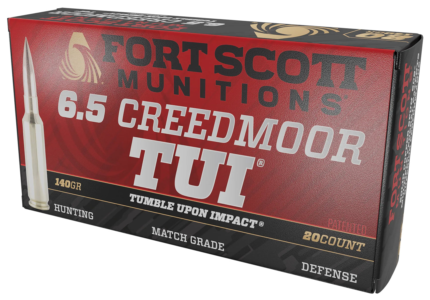 Fort Scott Munitions 6.5mm Creedmoor  140 grain Solid Copper Spun ammunition