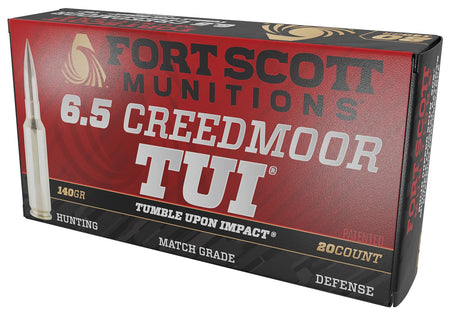 Fort Scott Munitions 6.5mm Creedmoor  140 grain Solid Copper Spun ammunition