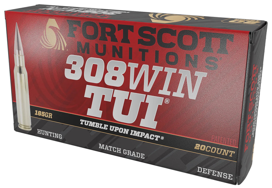 Fort Scott Munitions .308 Win / 7.62x51mm  165 grain Solid Copper Spun ammunition