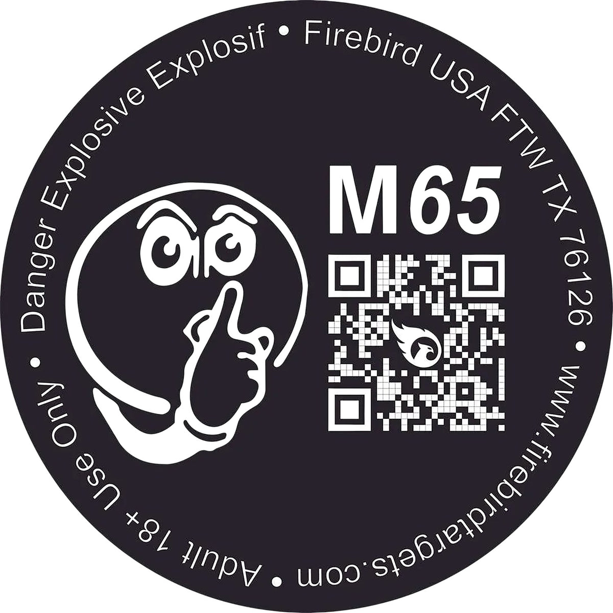 Firebird USA M65 65mm Low-Noise Moderated Detonating Reactive Shooting Target 10 Pack