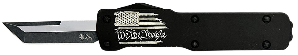 Templar CAWTP221 California Legal OTF Tanto We The People Design Black Aluminum Handle with D2 Steel Blade