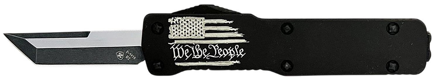 Templar CAWTP221 California Legal OTF Tanto We The People Design Black Aluminum Handle with D2 Steel Blade