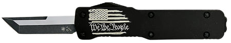 Templar CAWTP221 California Legal OTF Tanto We The People Design Black Aluminum Handle with D2 Steel Blade