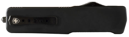 Templar MZBR321 Weighted Slim OTF Drop Point Plain Black Oxide Powder Coated D2 Blade, Aluminum Zinc Alloy Handle