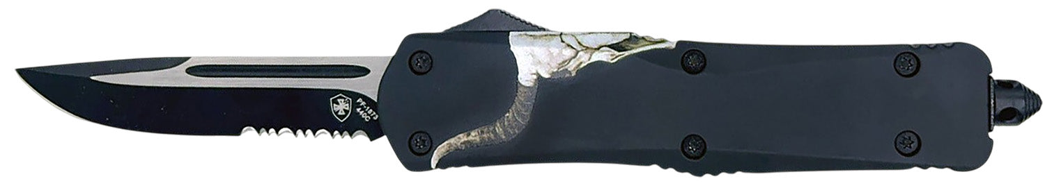 Templar Gen II Saddle Blanket Slim OTF Tanto Plain Black Oxide 440C SS Blade, Red Aluminum Handle, Glass Breaker